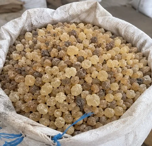 Sack of graded Beeyo frankincense (Boswellia carterii) resin from Somalia